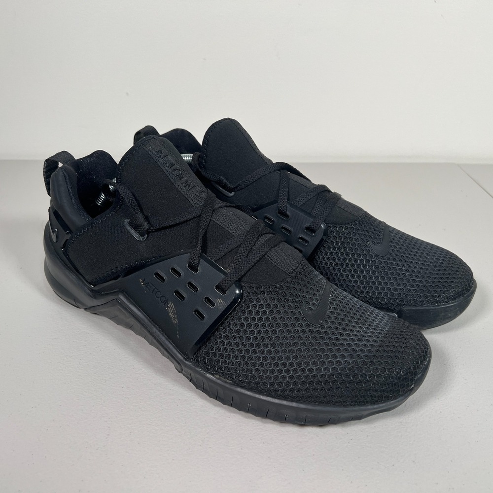 Nike Free Metcon 2 Shoes Men US 12 Triple Black Sneakers Training Gym AQ8306-002